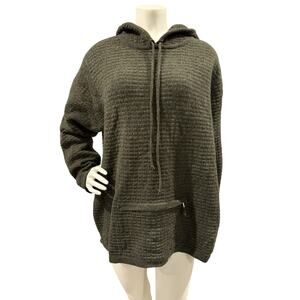 Newton Trading Company Olive Green 2XL 100% Lambswool kangaroo zipper pouch